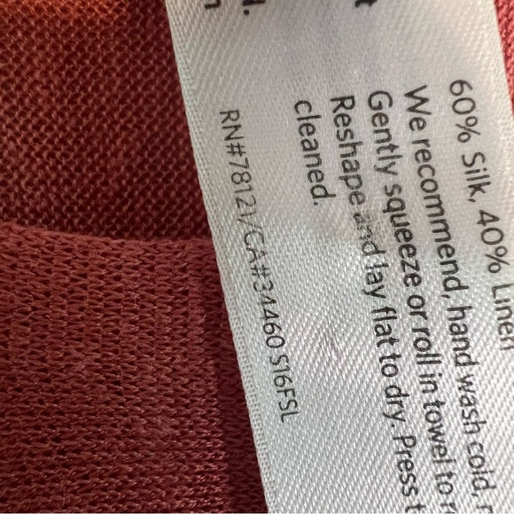 Eileen Fisher Womens Silk Linen Kimono Top High Low Boho Lightweight Vacation - Picture 8 of 8